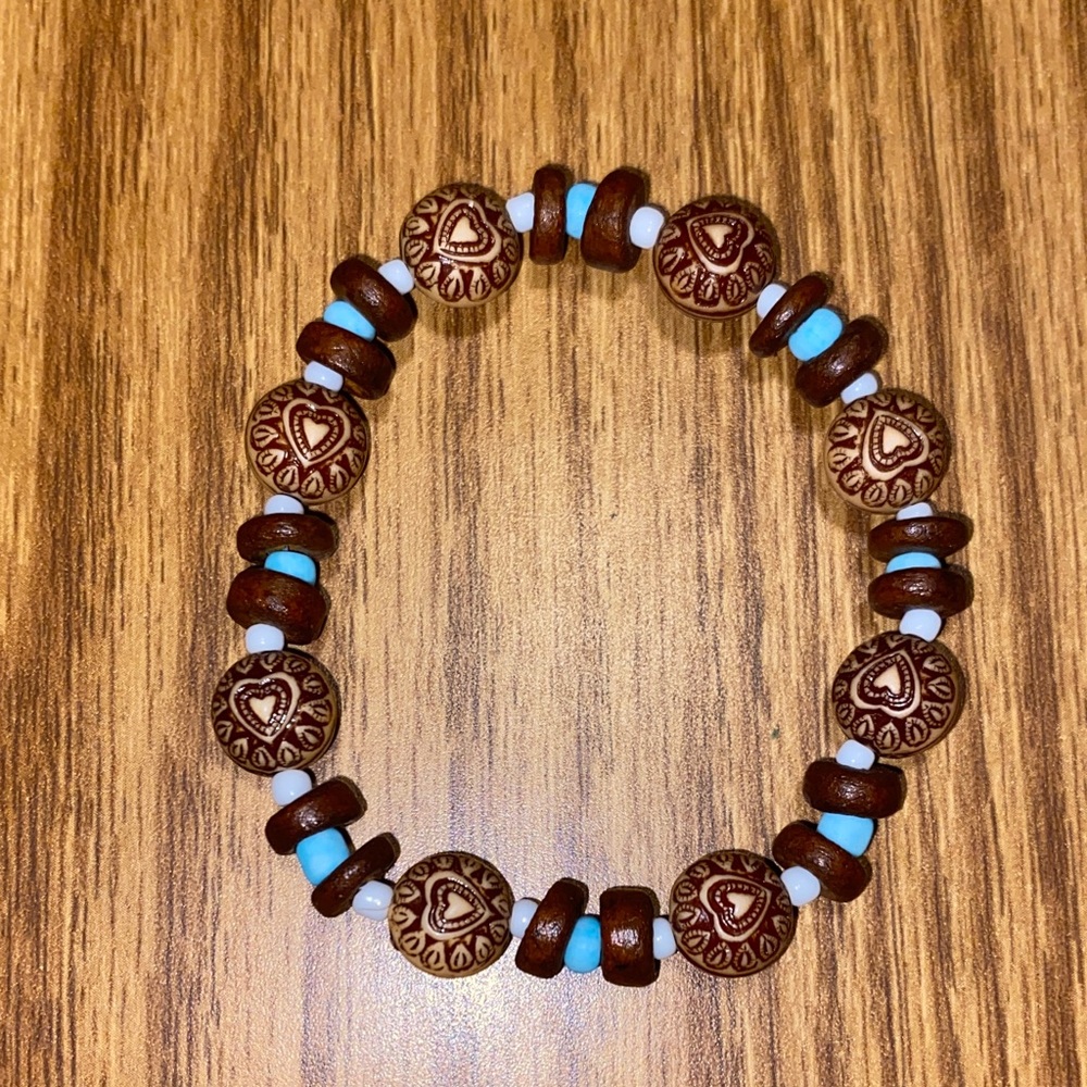 Boho Heart Beaded Bracelet